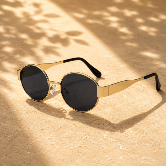 Lunette de soleil dorée chic et minimaliste ( 2 coloris )