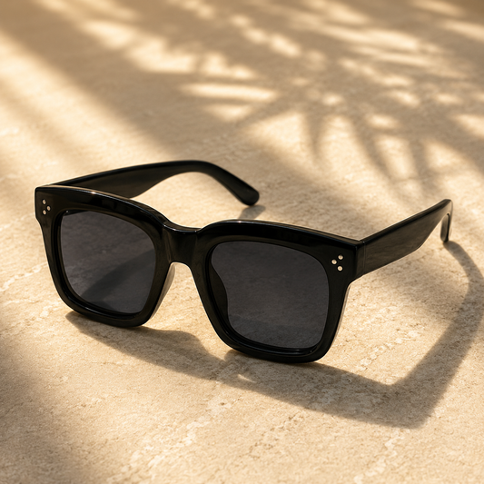 Lunettes de soleil femme noires oversize – Style chic et intemporel